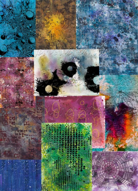 DIGITAL DOWNLOAD FILE- Original Handmade Background  Bundle #1