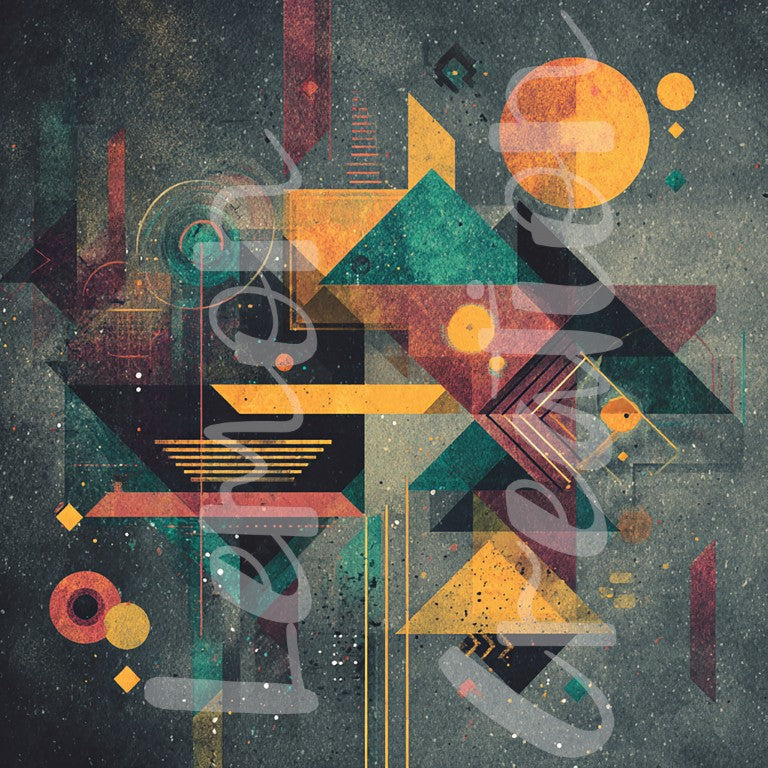 DIGITAL DOWNLOAD FILE- Violet Geometrical Collection