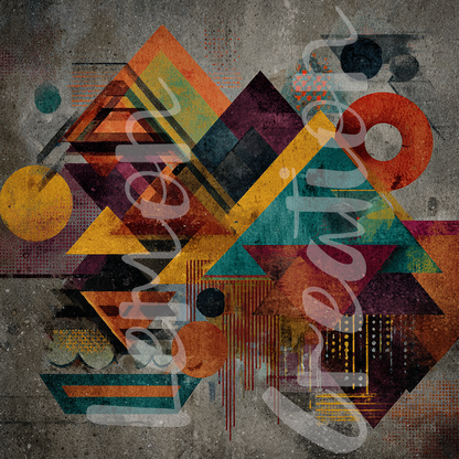 DIGITAL DOWNLOAD FILE- Violet Geometrical Collection