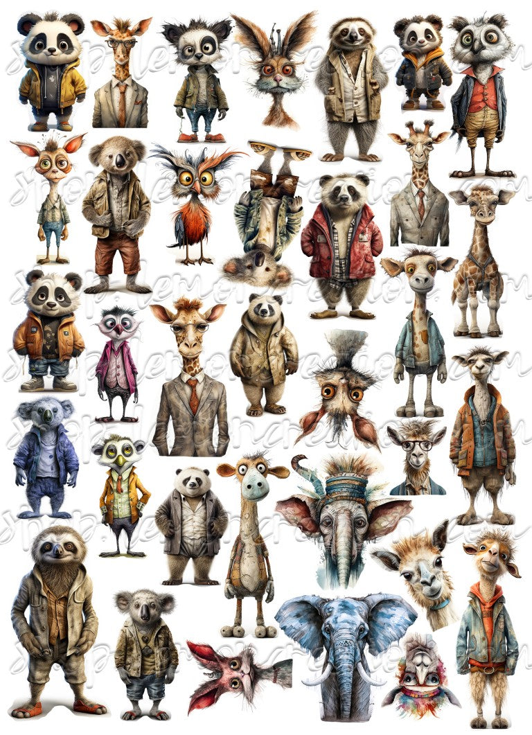 DIGITAL DOWNLOAD FILE- Animals  With a Twist