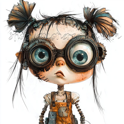 DIGITAL DOWNLOAD FILE- Weird Steampunk Children