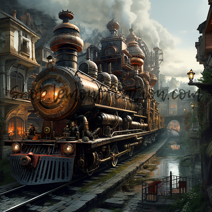 DIGITAL DOWNLOAD FILE- Steampunk Scenery