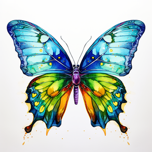 DIGITAL DOWNLOAD FILE- Watercolored butterflies