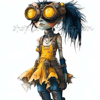 DIGITAL DOWNLOAD FILE- Weird Steampunk Children