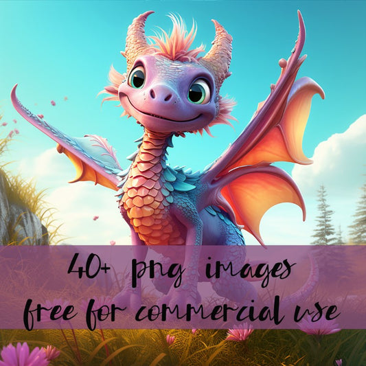 DIGITAL DOWNLOAD FILE- Cute Dragons