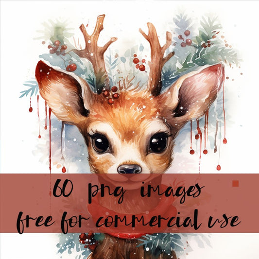 DIGITAL DOWNLOAD FILE- Winter & Christmas Animals