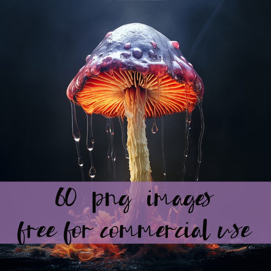 DIGITAL DOWNLOAD FILE- Whimsical Mushrooms