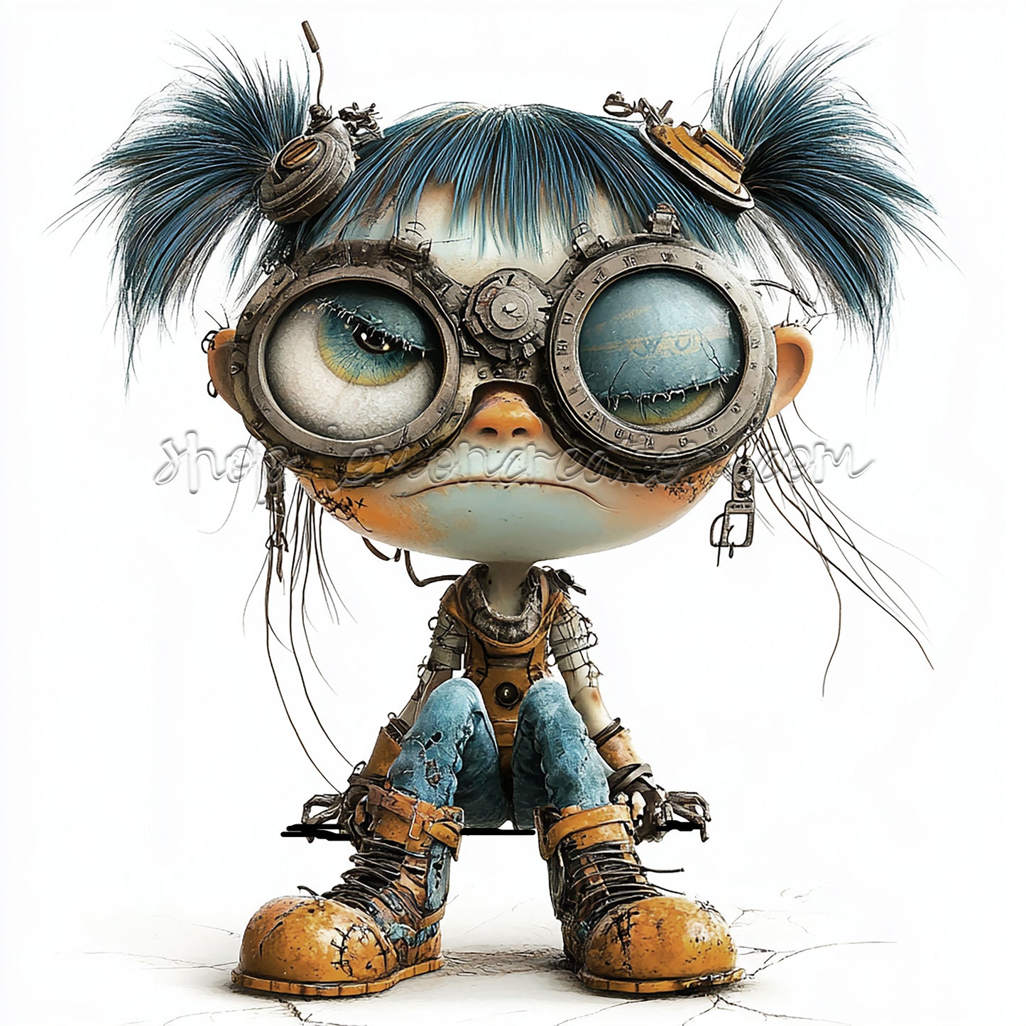 DIGITAL DOWNLOAD FILE- Weird Steampunk Children