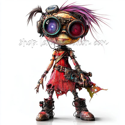 DIGITAL DOWNLOAD FILE- Weird Steampunk Children