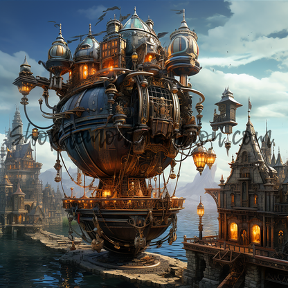 DIGITAL DOWNLOAD FILE- Steampunk Scenery