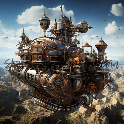 DIGITAL DOWNLOAD FILE- Steampunk Scenery