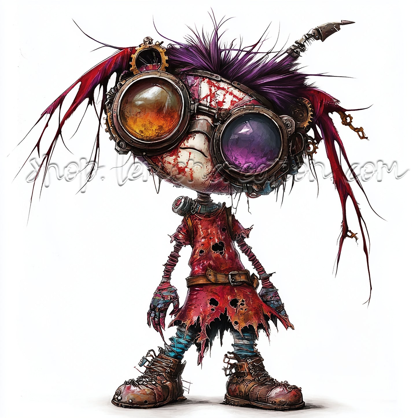 DIGITAL DOWNLOAD FILE- Weird Steampunk Children