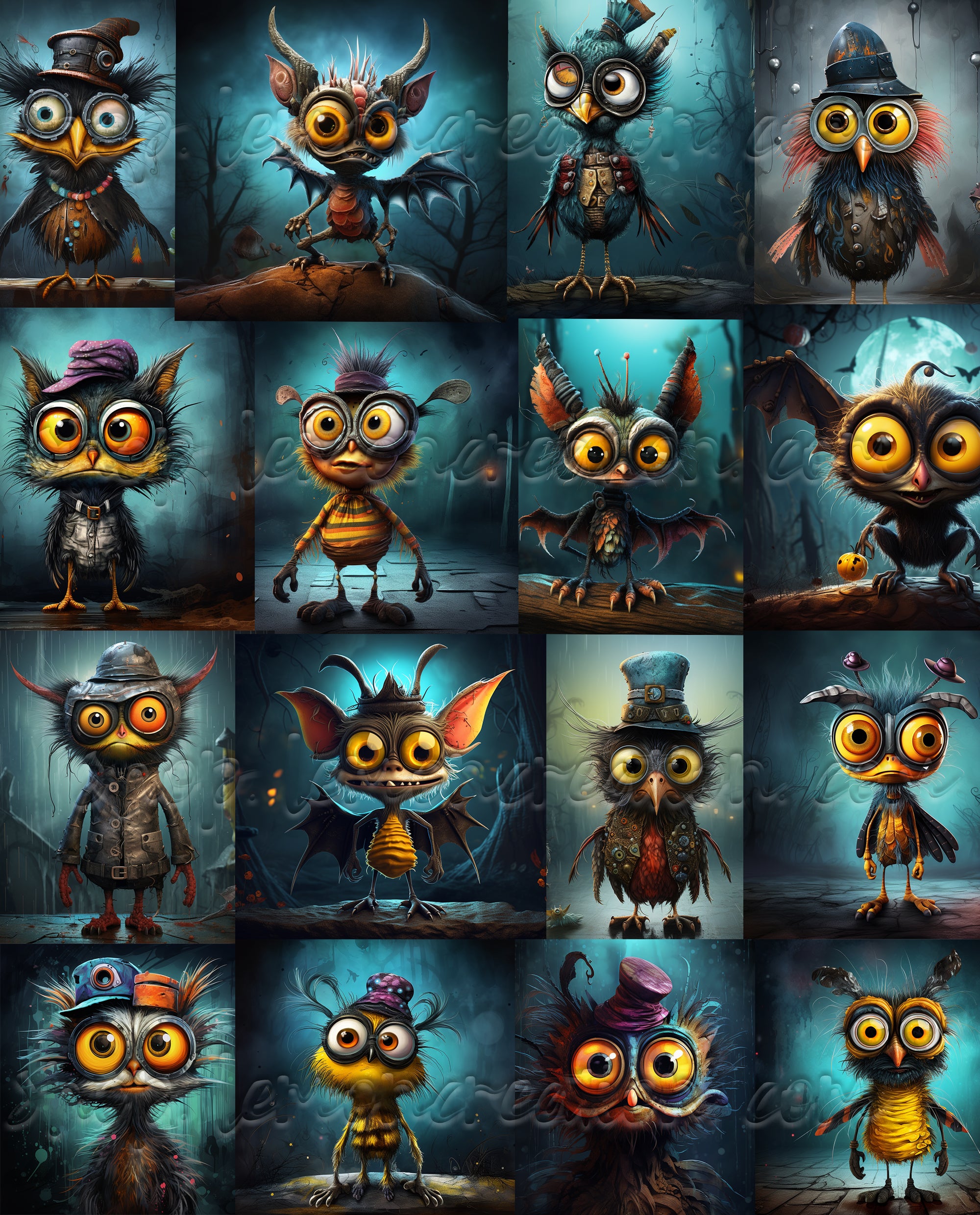 DIGITAL DOWNLOAD FILE- Whimsical Creatures