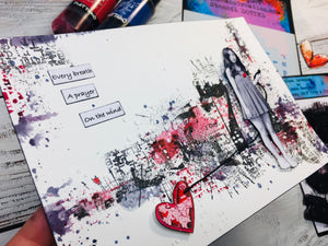 Mixed media stencil- DOTTED