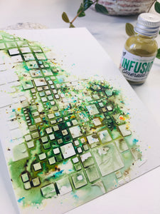 Mixed Media stencil- BACK TO SQUARE ONE