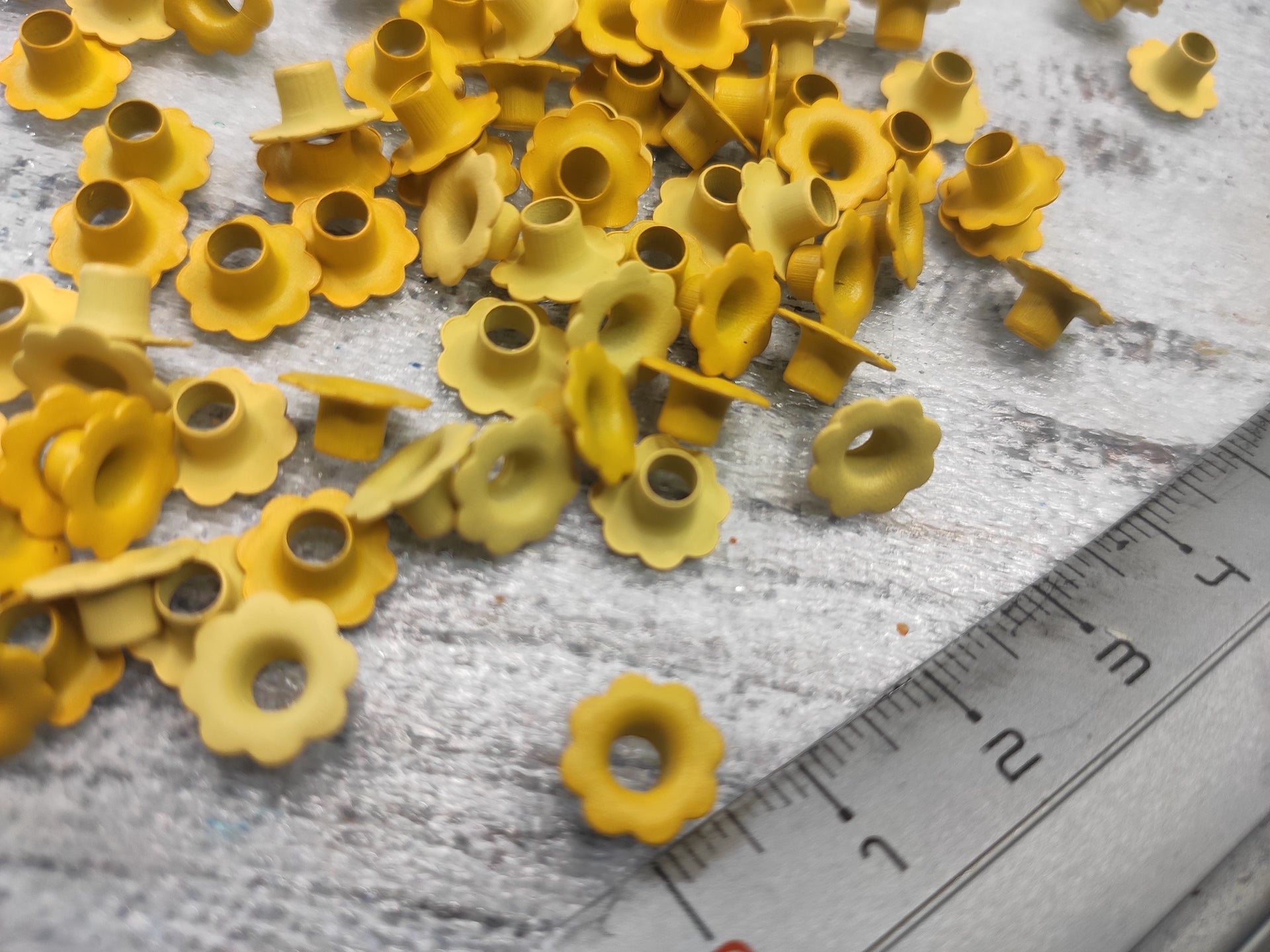 Eyelets- yellow flowers